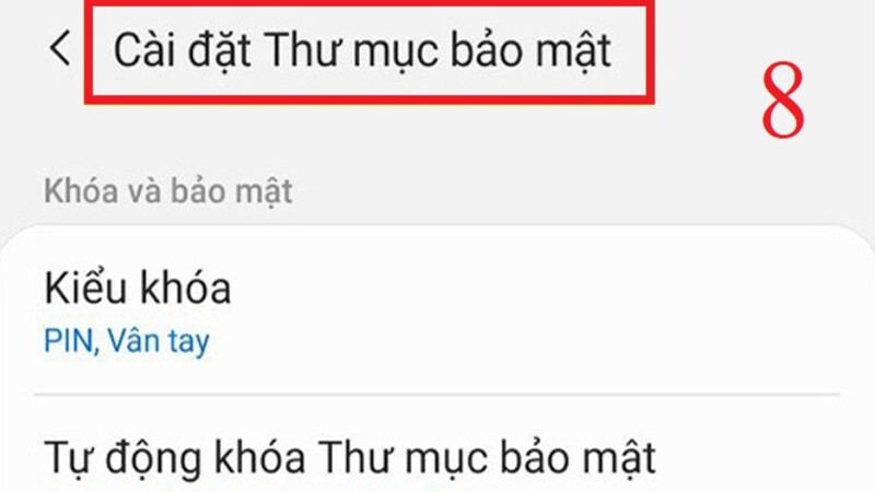 cách khóa ứng dụng trên Samsung bằng vân tay