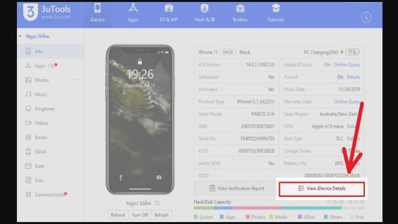 Cách kiểm tra iPhone chính hãng bằng 3uTools 3