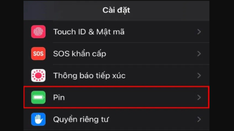Cách kiểm tra pin iPhone đã thay chưa thông qua tình trạng pin 1