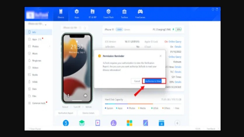 Cách kiểm tra pin iPhone đã thay chưa thông qua ứng dụng 3uTools 1
