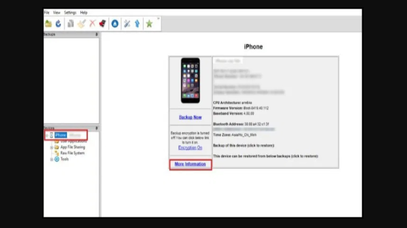 Cách kiểm tra pin iPhone đã thay chưa thông qua ứng dụng iBackupBot 1