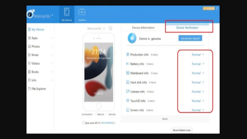 Cách kiểm tra pin iPhone đã thay chưa thông qua ứng dụng iTools 2
