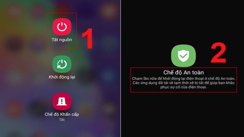 cách mở chế độ an toàn trên Samsung