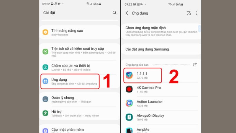 cách mở ứng dụng đã ẩn