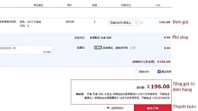 cách mua hàng taobao