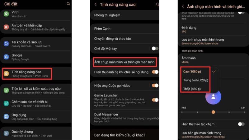 cách quay màn hình samsung trực tiếp