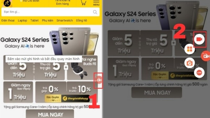 cách quay màn hình Samsung bằng AZ Screen Recorder
