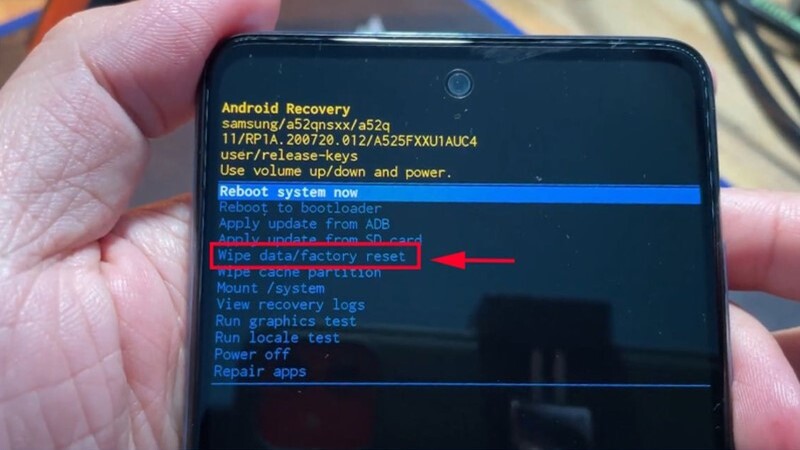 cách reset Samsung bằng Recovery