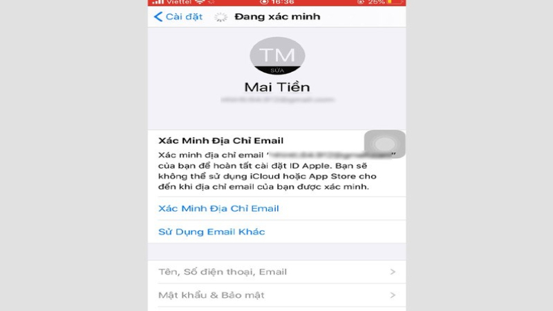 Cách tạo iCloud trên điện thoại 6