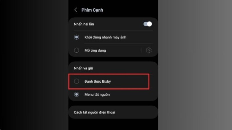 cách tắt nguồn Samsung bằng Bixby