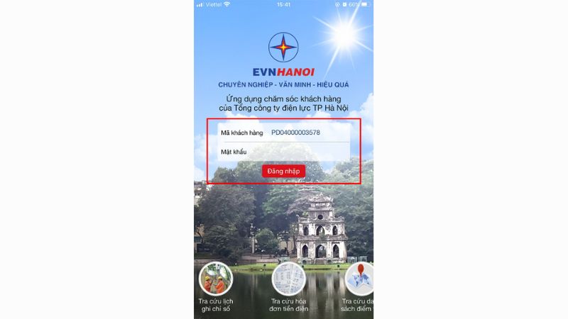 cách tra cứu tiền điện trên ứng dụng