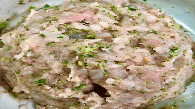 chả cá thu xay nhuyễn