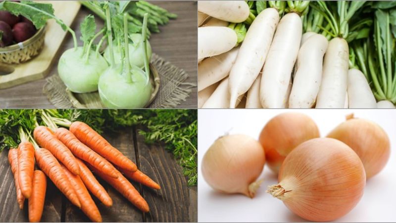 Chuẩn bị nguyên liệu làm kim chi su hào