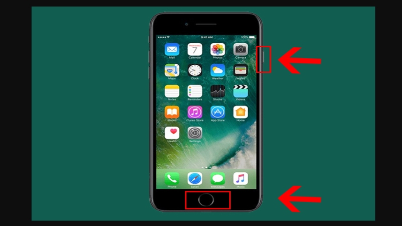 Chụp màn hình iPhone đối với dòng có nút Home