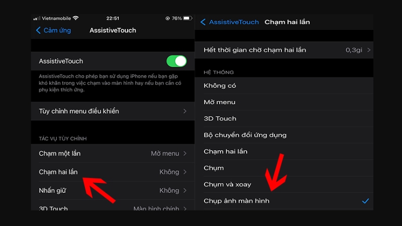 Chụp màn hình iPhone sử dụng nút Home ảo hai chạm 3
