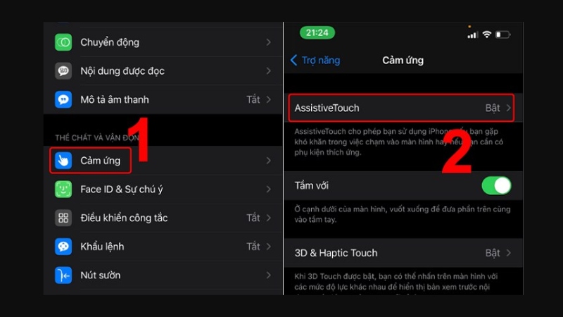 Chụp màn hình iPhone sử dụng nút Home ảo thông thường 2