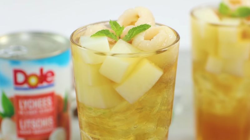 Hướng dẫn cách làm hồng trà thạch vải