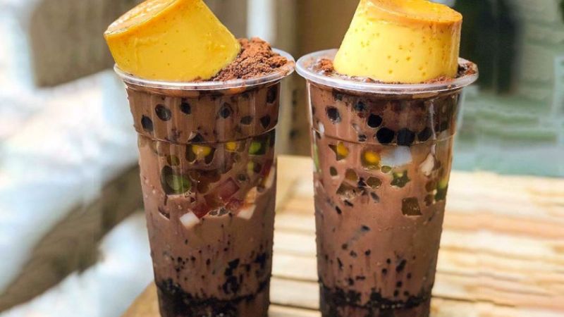 Hướng dẫn cách làm milo dầm với bánh flan ngon mê ly