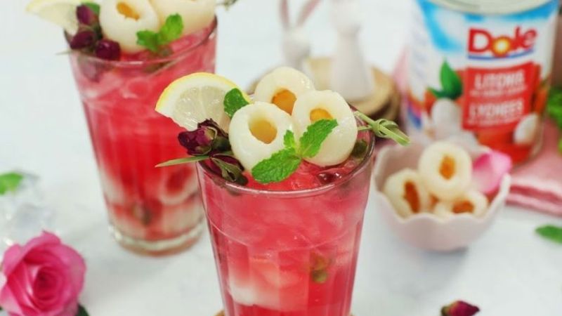 Hướng dẫn cách làm trà vải hoa hồng chuẩn vị