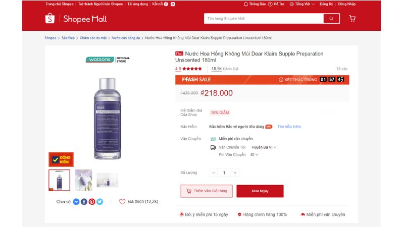 hướng dẫn đặt hàng trên shopee
