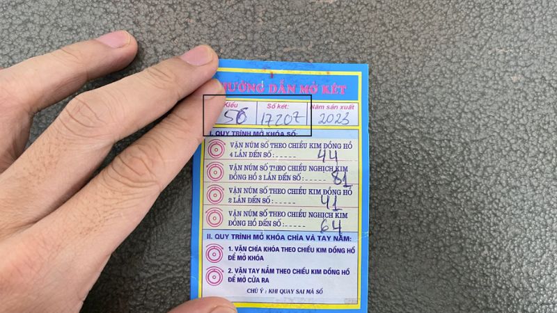 hướng dẫn mở két sắt