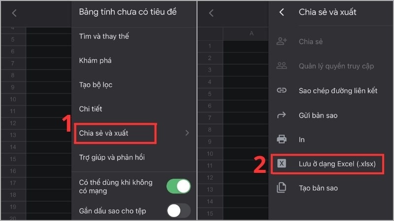 Lưu file ở dạng Excel