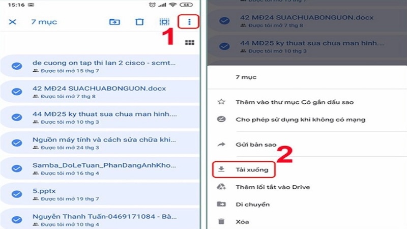 lưu file trên điện thoại