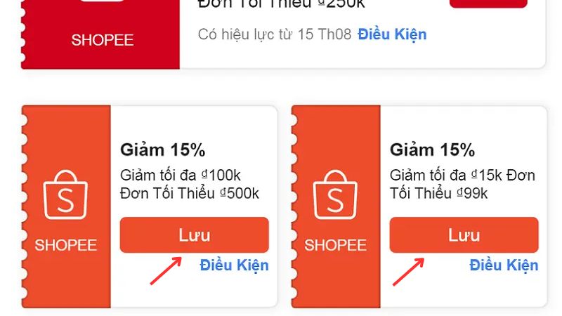 Nên lưu sớm các Voucher để sử dụng ngay khi cần