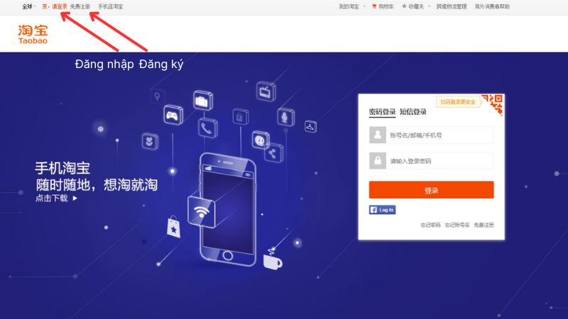 mua hàng trên taobao