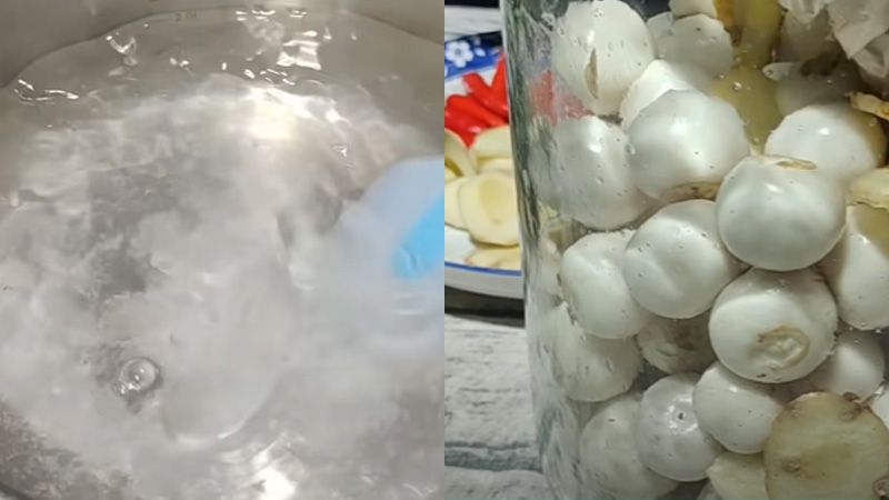 Muối cà pháo với các nguyên liệu đã sơ chế