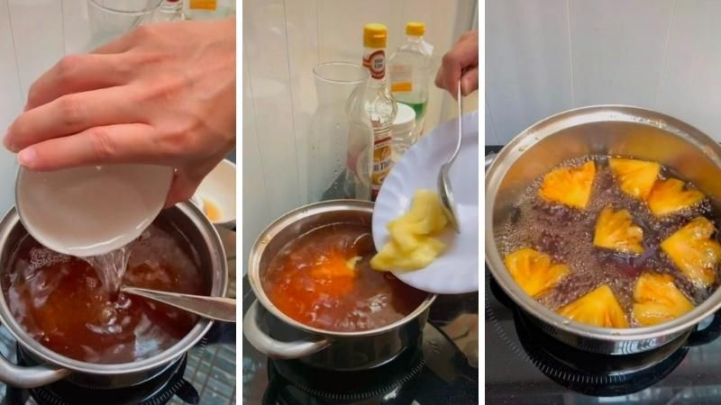 Nấu nước chấm trên bếp