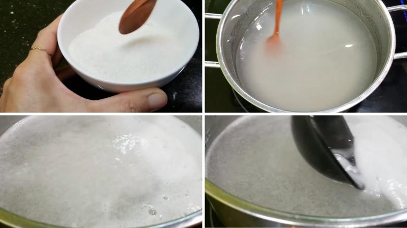 Nấu rau câu dừa