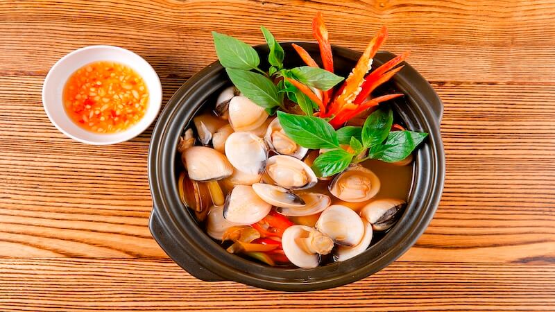 nghêu hấp Thái