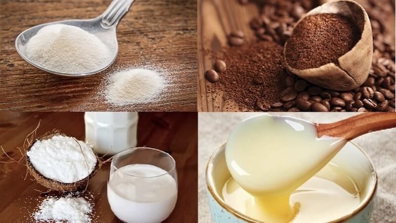 Nguyên liệu để làm rau câu dừa