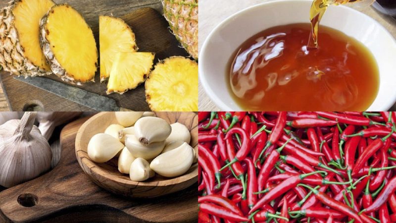 Nguyên liệu làm nước chấm mắm dứa