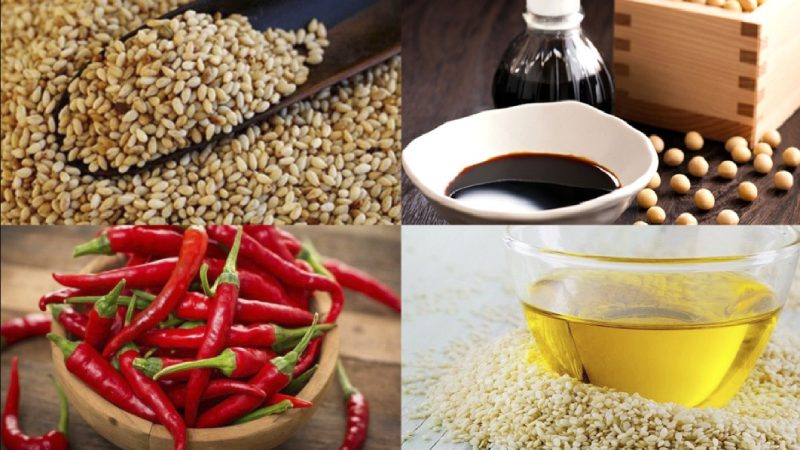 Nguyên liệu làm nước chấm mè xì dầu