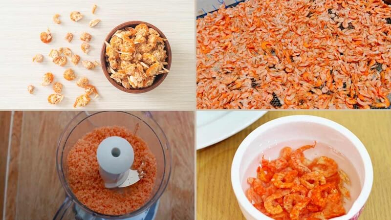 nguyên liệu làm ruốc tôm khô