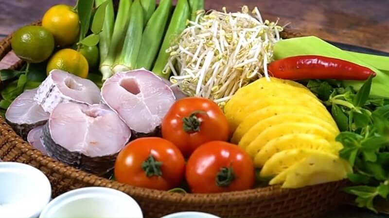 nguyên liệu nấu canh chua cá lóc