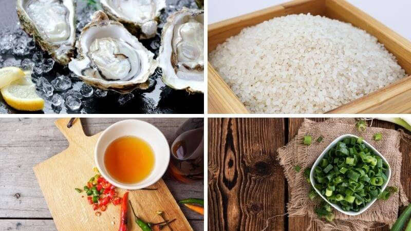 Nguyên liệu nấu cháo hàu sữa