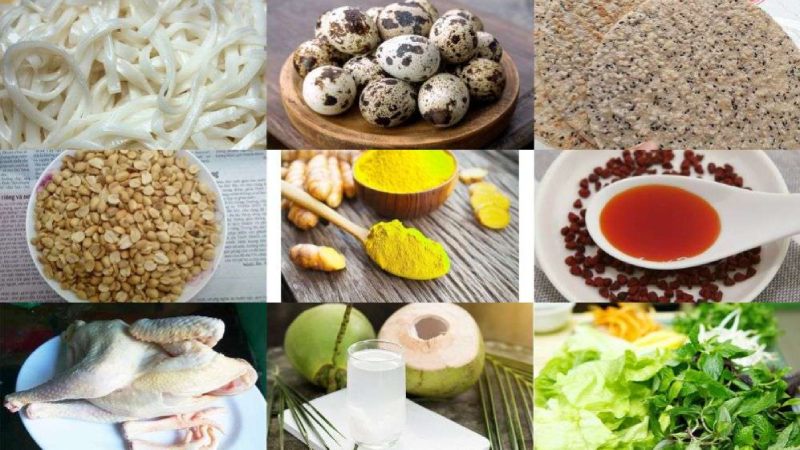 Nguyên liệu nấu mì Quảng