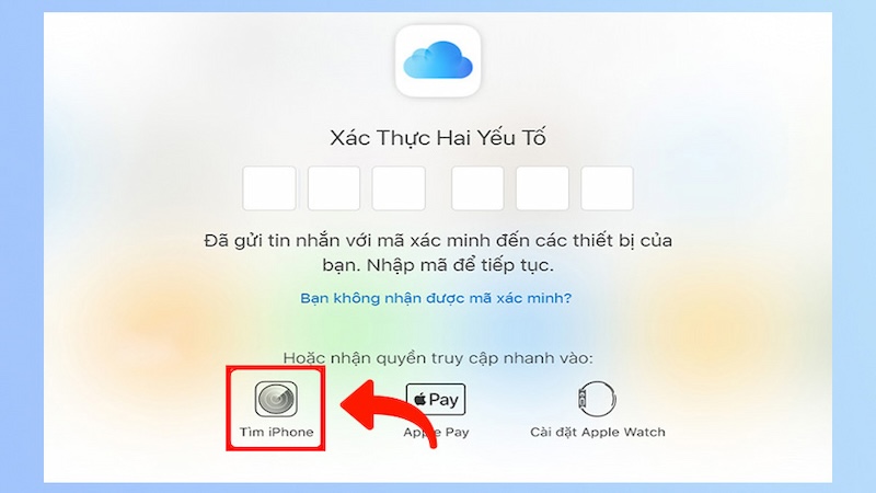 nhấn chọn chế độ tìm iPhone