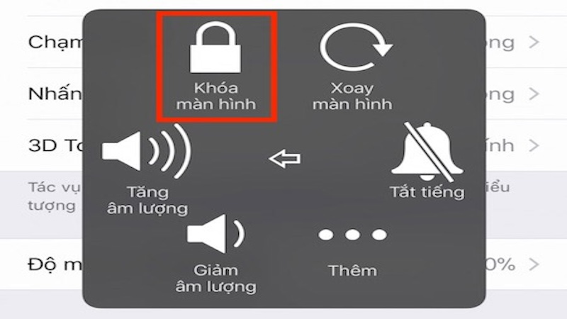 Nhấn giữ Khóa màn hình