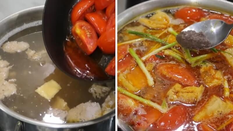 nước dùng bún riêu cua