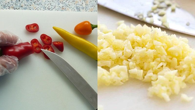 Sơ chế nguyên liệu làm sa tế