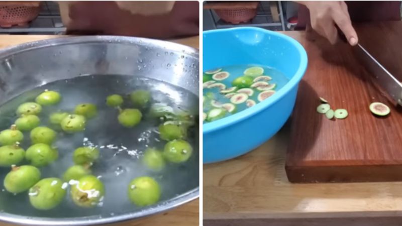 Sơ chế sung và các nguyên liệu khác