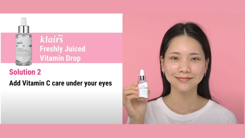 sử dụng vitamin C giảm thâm mắt