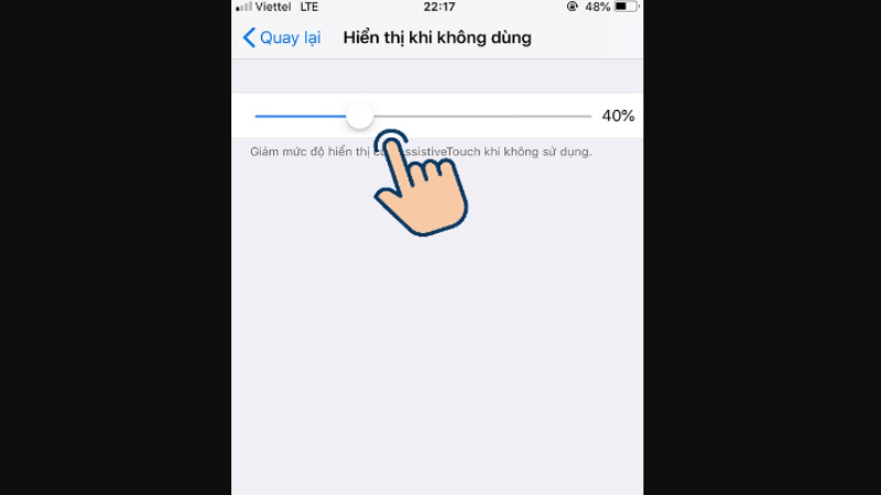 Tùy chỉnh độ mờ của nút Home ảo 2