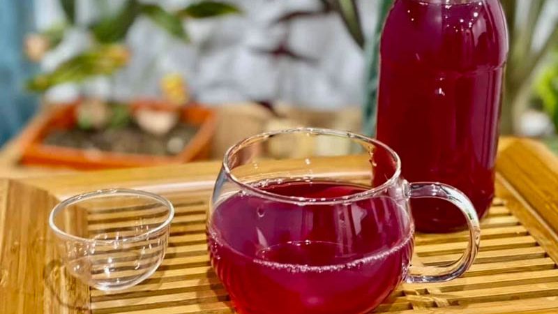 uống nước tía tô trị mề đay