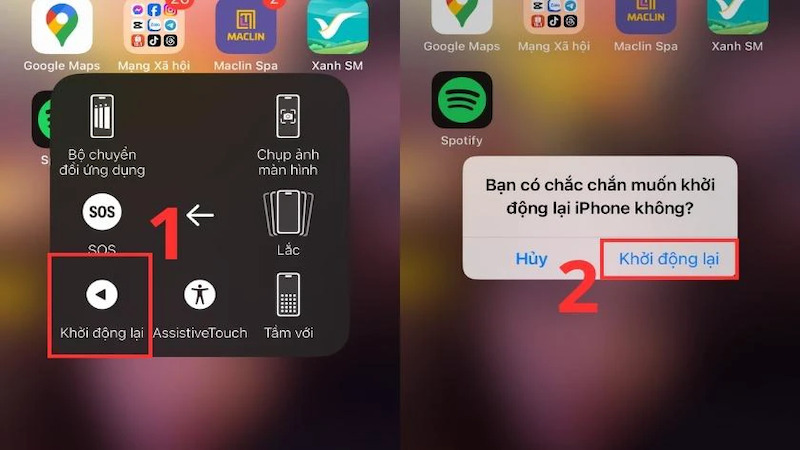Xác nhận khởi động lại