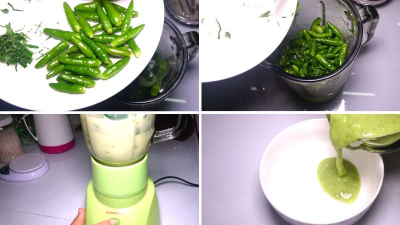 Xay nhuyễn các nguyên liệu đã sơ chế trong máy xay